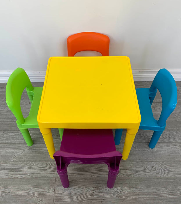 used Tot Tutors Kids Plastic Table and 4 Chairs Set