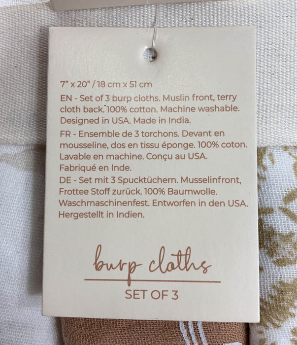 Shop Crane Baby Cotton Muslin Burp Cloth Set, Kendi at Goodbuygears