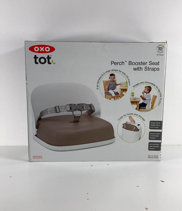 used OXO Tot Perch Booster Seat with Straps, Taupe