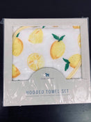 used Little Unicorn Hooded Towel Set, Lemon