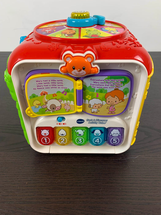 secondhand VTech Sort And Discover Activity Cube