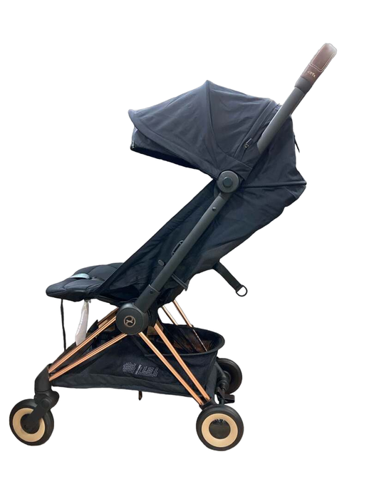 Shop Cybex Coya Stroller, 2023, Sepia Black, Rose Gold at Goodbuygears
