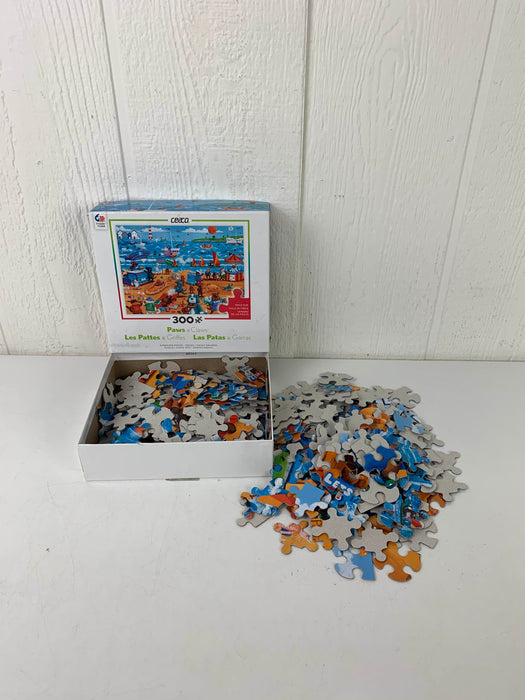 used Ceaco 300 Piece Puzzle, Paws and Claws - Cars and Dogs