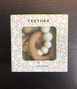 Shop LouLou Lollipop Silicone And Wood Teether, White at Goodbuygears