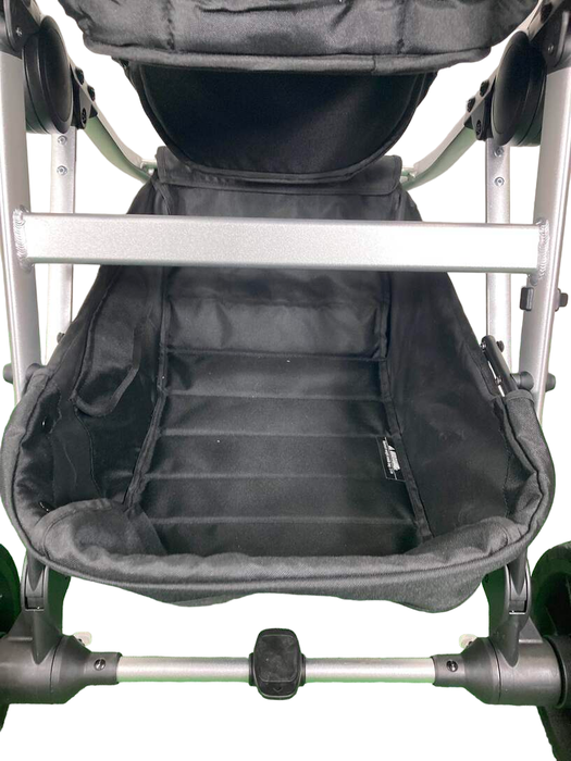 Shop Mockingbird Single to Double 2.0 Stroller, Silver with Black Leather, 2023, Windowpane, Black at Goodbuygears