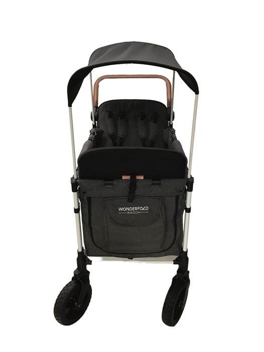 Shop Wonderfold W4 Luxe Quad Stroller Wagon, 2022, Charcoal Grey with White Frame at Goodbuygears