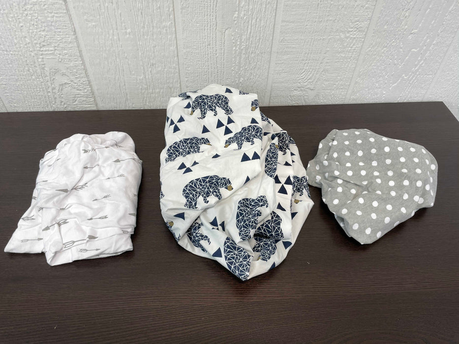 used BUNDLE Fitted Mini Crib Sheets