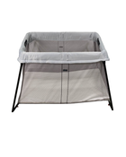 Shop BabyBjorn Travel Crib Light Bundle with Fitted Sheet, Silver at Goodbuygears