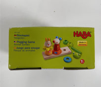 used HABA Animal Garden Wooden Pegging Game