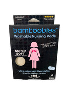 used Bamboobies Overnight Washable Nursing Pads, 2 Pairs