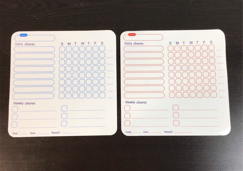 used Chore Charts, -Magnetic Dry Erase