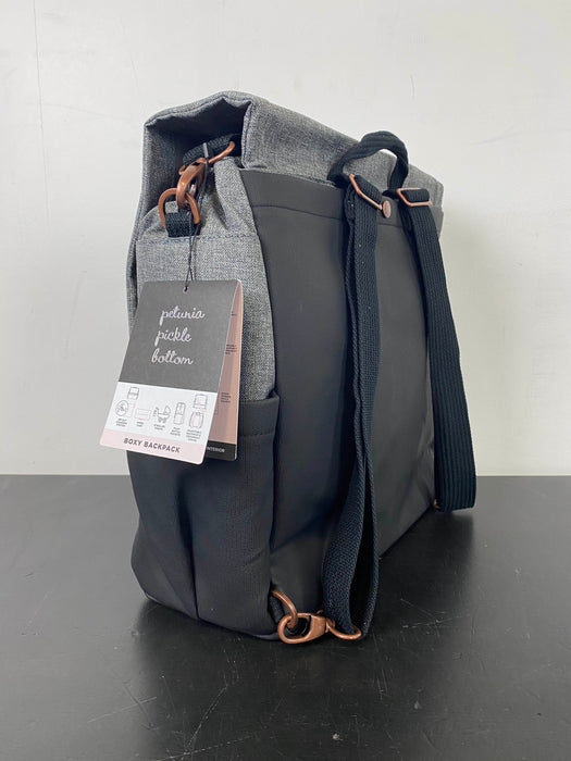 secondhand Petunia Pickle Bottom Boxy Backpack Diaper Bag, In Graphite/Black