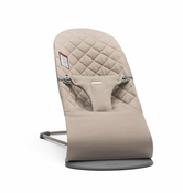 Shop BabyBjorn Bouncer Bliss, Dark Gray Frame, Sand Gray Cotton Classic Quilt at Goodbuygears