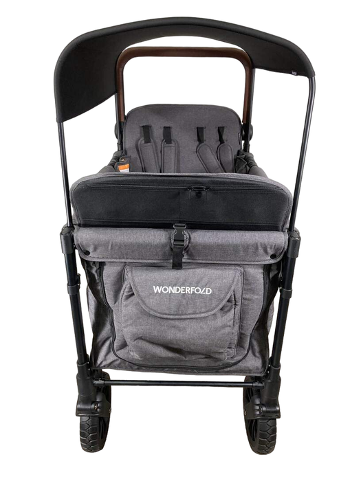 Shop Wonderfold W4 Luxe Quad Stroller Wagon, 2023, Charcoal Grey with Black Frame at Goodbuygears