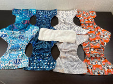 used Alva Baby One Size Adjustable Cloth Diapers
