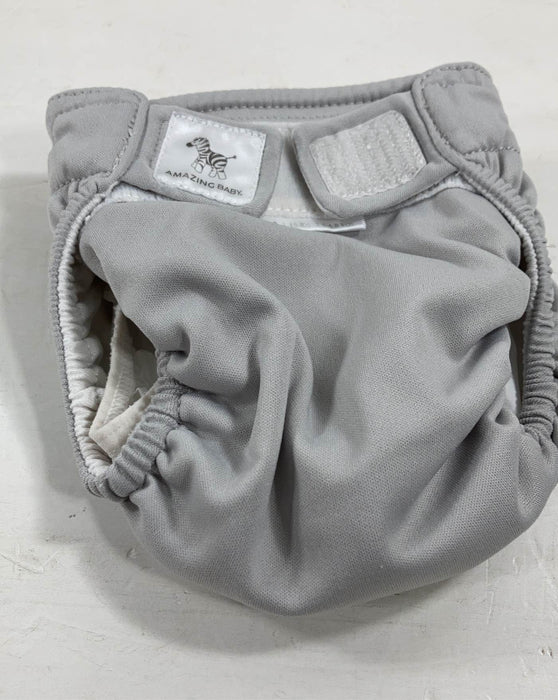 used Smart Nappy NextGen Hybrid Cloth Diaper Cover, Size 2 8-15lbs Grey