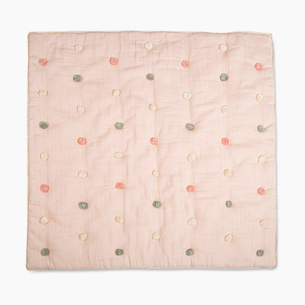 Shop Crane Baby Quilted Blanket, Parker Pom Pom Pink at Goodbuygears