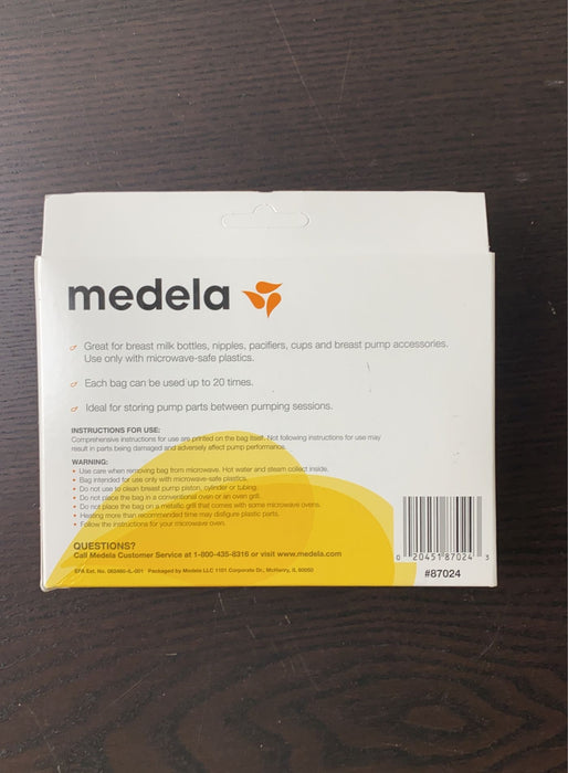 secondhand Medela Quick Clean Micro Steam Bags, Box of 5