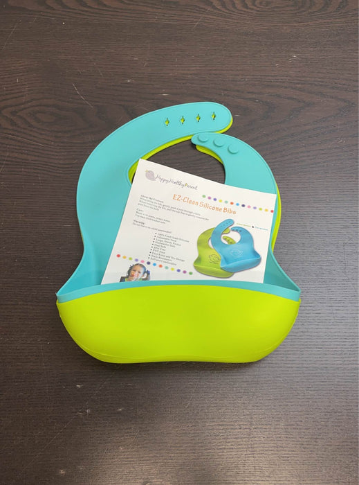 used Happy Healthy Parent Silicone Bibs, Set Of 2