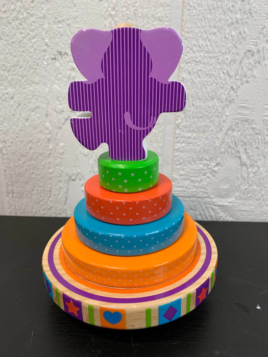 secondhand Melissa & Doug First Play Elephant Rocking Stacker