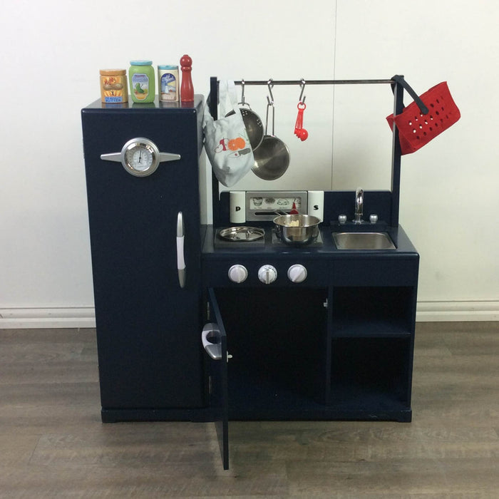 secondhand Pottery Barn Kids All-in-1 Retro Kitchen, Navy
