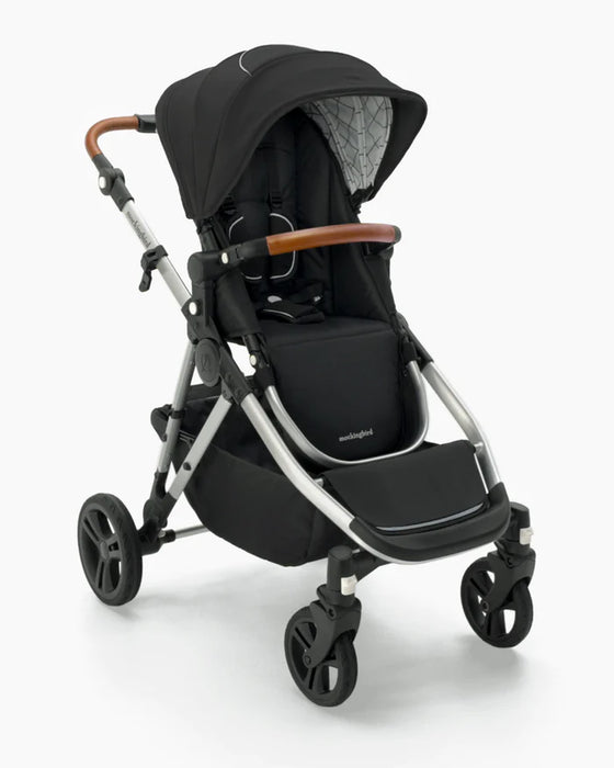 Shop Mockingbird Single to Double 2.0 Stroller, 2023, Silver with Penny Leather, Watercolor Drops, Black at Goodbuygears