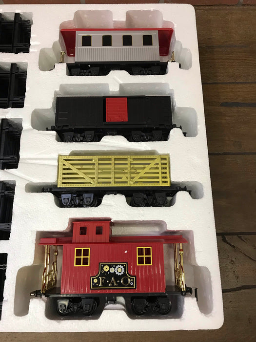 secondhand FAO Schwartz 75-Piece Motorized Train Set