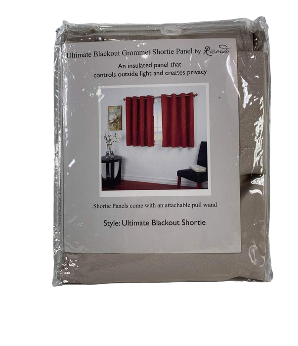 Shop Ricardo Trading Ultimate Grommet Shorty Blackout Panel Curtain, 56"x54", Putty at Goodbuygears