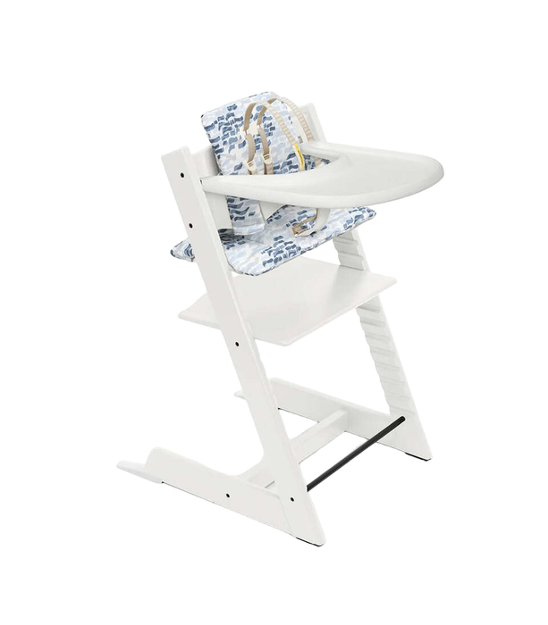 Shop Stokke Tripp Trapp Complete High Chair, White, Waves Blue at Goodbuygears