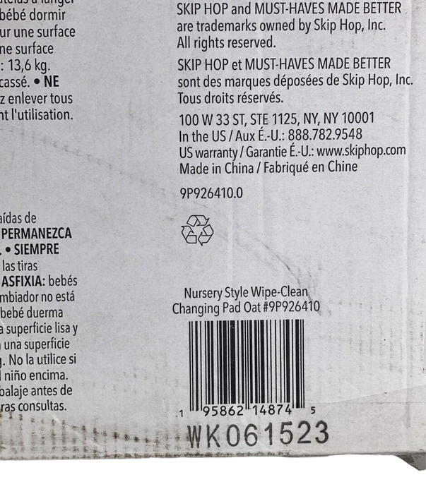 Shop Skip Hop Wipe-Clean Changing Pad, Oat at Goodbuygears