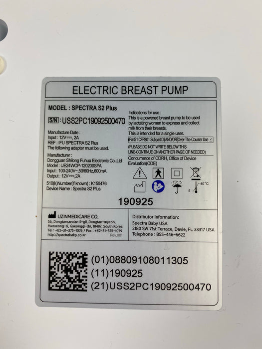 Spectra Baby S2 Plus Electric Breast Pump