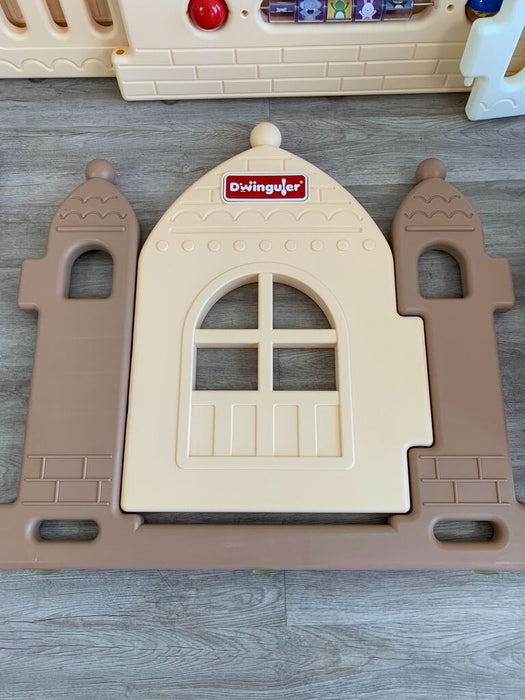 Dwingular Kid’s Castle Playpen, Caramel
