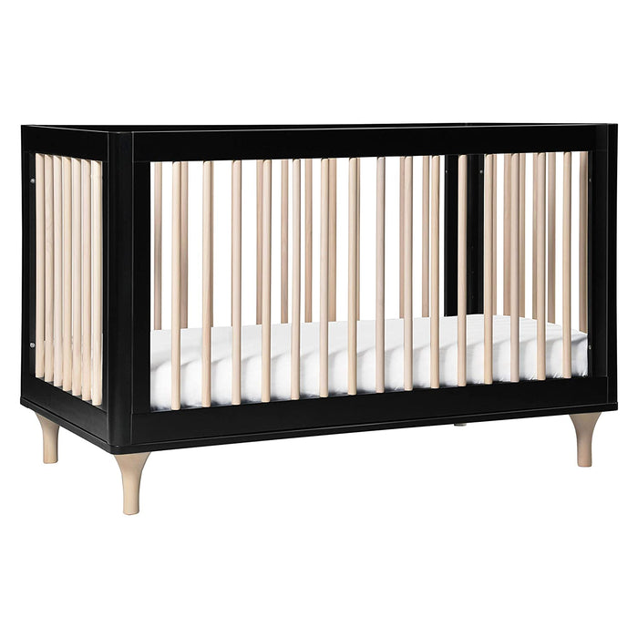 Babyletto Lolly 3-In-1 Convertible Crib, Black/Washed Natural