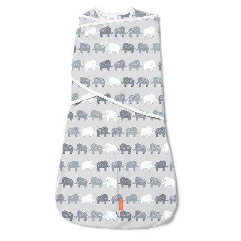SwaddleMe Arms Free Convertible Swaddle, Elephant In A Row, Large